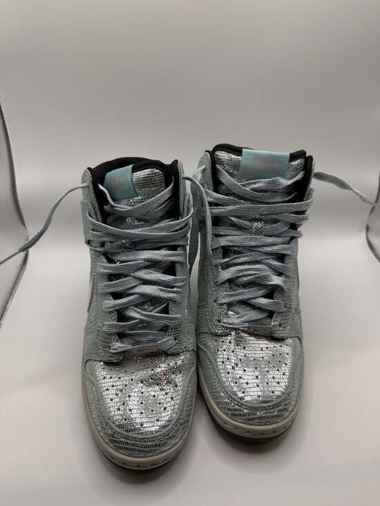 Nike Shoes - Nike Women's Dunk Sky Hi QS 'Disco Ball' Metallic Silver Wedge Sneakers